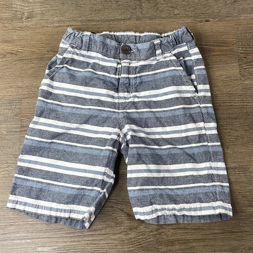 Gymboree Boys Blue and White Striped Chico Shorts, size 7